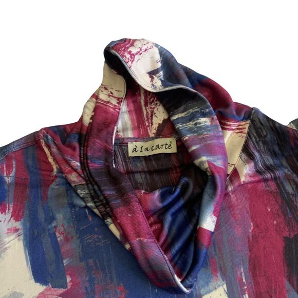 A' La Carte Women's Size M Pullover Mock Turtle Neck Top Blouse Brand New - Picture 6 of 15